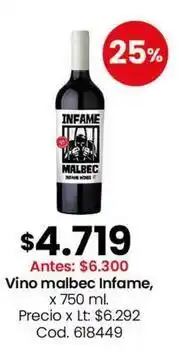 Coto Malbec - vino malbec infame oferta
