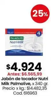 Coto Palmolive - jabón de tocador nutri milk oferta