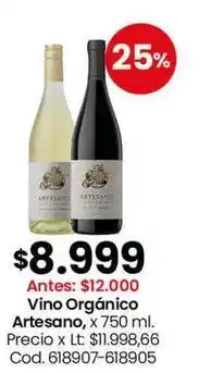 Coto Vino orgánico artesano oferta