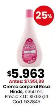 Coto Hinds - crema corporal rosa oferta
