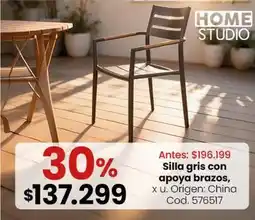 Coto Origen - silla gris con apoyo brazos, x u. : china cod. 576517 oferta