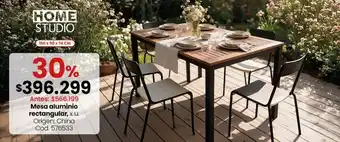 Origen - mesa aluminio rectangular