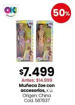 Coto Origen - muñeca zoe con accesorios oferta
