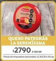 Jumbo La serenísima - queso pategrás oferta