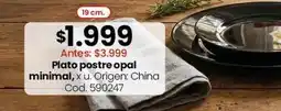 Coto Origen - plato postre opal minimal, x u. cod. 590247 oferta