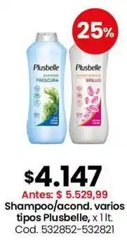 Coto Plusbelle - shampoo/acond. varios tipos, x 1lt. cod. 532852-532821 oferta