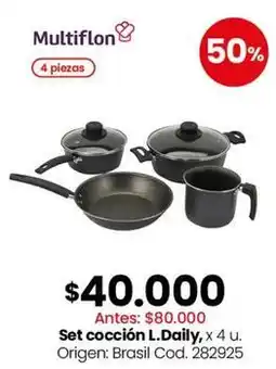 Coto Multiflon - set cocción l.daily, x 4 u oferta