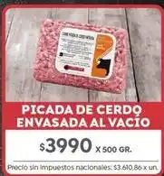 Jumbo Picada de cerdo envasada al vacio oferta