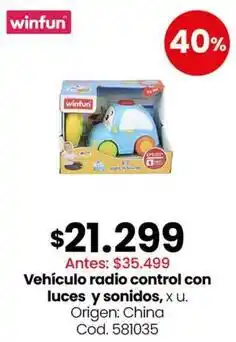 Coto Origen - vehículo radio control con luces y sonidos oferta
