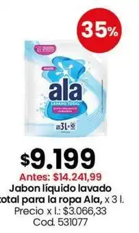 Coto Ala - jabón líquido lavado total oferta