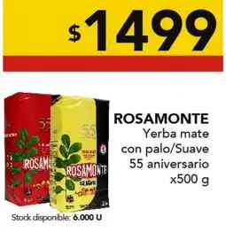 Nini Mayorista Rosamonte yerba mate con palo/suave oferta