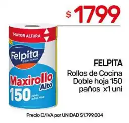 Nini Mayorista Felpita rollos de cocina doble hoja 150 paños oferta