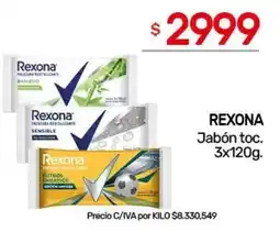 Nini Mayorista Rexona jabón toc. oferta