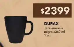 Nini Mayorista Durax taza armonia negra oferta