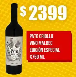 Nini Mayorista Pato criollo vino malbec edición especial oferta