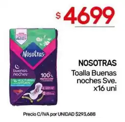 Nini Mayorista Nosotras toalla buenas noches sve oferta