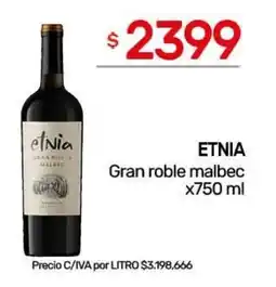 Nini Mayorista Etnia gran roble malbec oferta