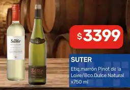 Nini Mayorista Suter etiq.marrón pinot de la loire/bco.dulce natural oferta