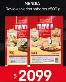 Nini Mayorista Mendia ravioles varios sabores oferta