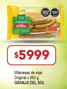 Nini Mayorista Granja del sol milanesas de soja original oferta