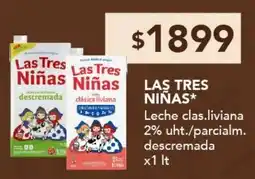 Nini Mayorista Las tres niñas leche clas.liviana 2% uht./parcialm. descremada oferta