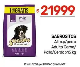 Nini Mayorista Sabrositos alimento para perro adulto carne pollo cerdo oferta