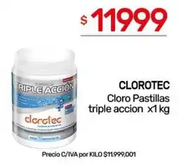 Nini Mayorista Clorotec cloro pastillas triple accion oferta