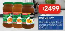 Nini Mayorista Cormillot mermelada light frasco durazno/naran./dam. oferta