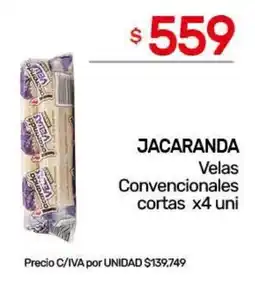 Nini Mayorista Jacaranda velas convencionales cortas oferta
