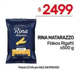 Nini Mayorista Rina Matarazzo fideos rigatti oferta