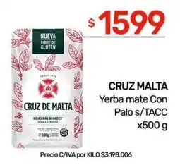 Nini Mayorista Cruz de Malta yerba mate con palo s/tacc oferta
