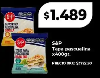 S&P tapas para pascualina