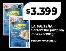 Supermayorista Vital La saltena sorrentino jamon y mozzarella oferta