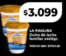 Supermayorista Vital La paulina dulce de leche familiar oferta