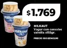 Supermayorista Vital Milkaut yogur con cereales vainilla oferta