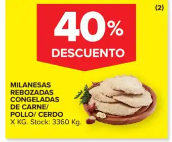 Carrefour Milanesas Rebozadas Congeladas de Carne/ Pollo/ Cerdo oferta