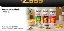 Changomas Aliada papas tubo oferta