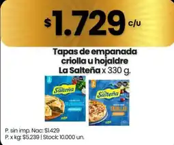 Changomas La saltena tapas de empanada criolla u hojalde oferta