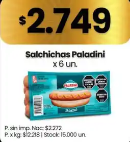 Changomas Paladini salchichas oferta