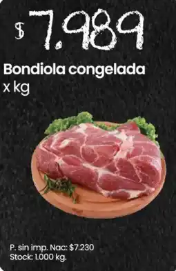 Changomas Bondiola congelada oferta