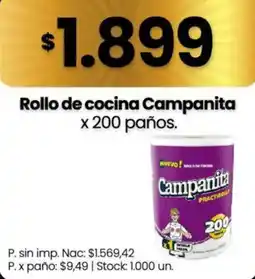 Changomas Campanita rollo de cocina oferta