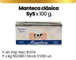 Changomas Sys manteca clásica oferta