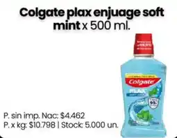 Changomas Colgate plax enjuague soft mint oferta