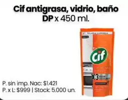 Changomas Cif antigrasa, vidrio, baño oferta