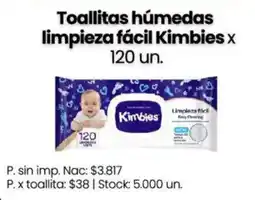 Changomas Kimbies toallitas húmedas limpieza fácil oferta