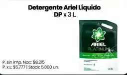 Changomas Ariel detergente liquido oferta