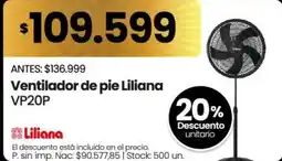 Changomas Liliana ventilador de pie oferta