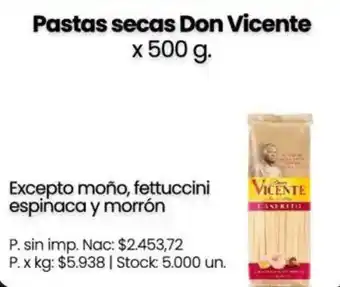 Don vicente pastas secas