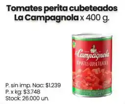 Changomas La campagnola tomates perita cubeteados oferta