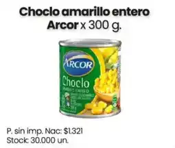 Changomas Arcor choclo amarillo entero oferta